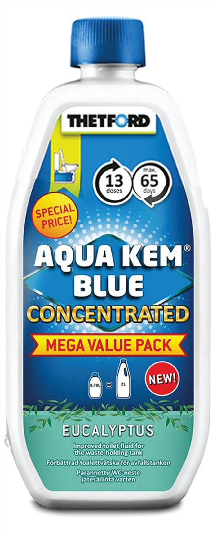 Thetford Aqua Kem Blue Eucalyptus Toilet Chemical  Concentrated 780ml
