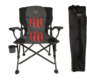 Vanilla Leisure Vesuvius Folding Outdoor Chair with Heated Seat and Back-Tamworth Camping