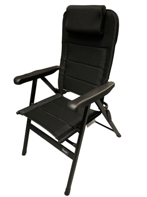 Granada 3D Mesh Multi Position Reclining Chair and Matching Folding Footrest-Tamworth Camping