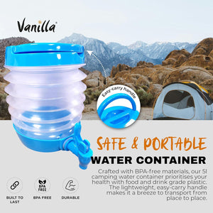 Cask 5.5L Collapsible Liquid Dispenser with Tap-Tamworth Camping