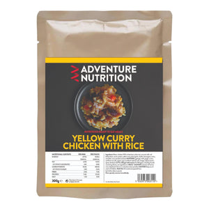 Adventure Nutrition Yellow Chicken Curry with Rice 300g MRE (WET) (Single)-Tamworth Camping