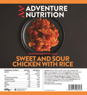 Adventure Nutrition Sweet & Sour Chicken With Rice 300g MRE (WET) (Single)-Tamworth Camping
