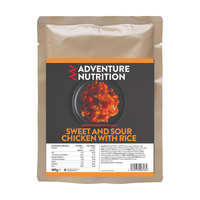 Adventure Nutrition Sweet & Sour Chicken With Rice 300g MRE (WET) (Single)