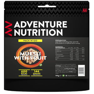 Adventure Nutrition Healthy Muesli with Fruit Freeze Dried Food 600 Kcal (Single)-Tamworth Camping