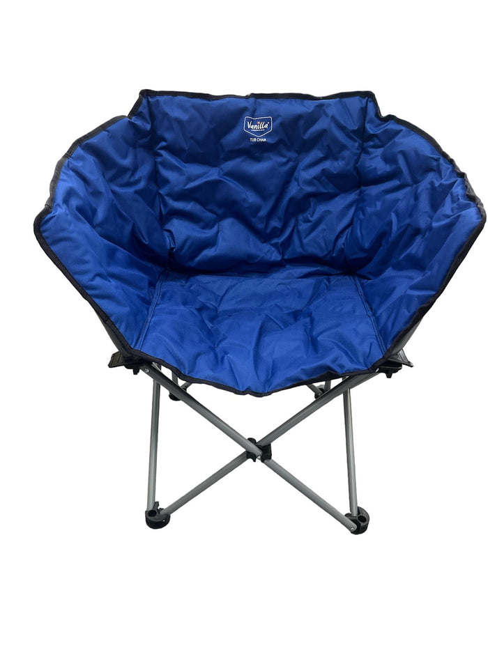Vanilla Leisure Tub Folding Camping, Festival, Hiking, Outdoor Chair Blue