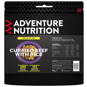Adventure Nutrition Pack & Go 600 Kcal Beef Curry with Rice (Single)-Tamworth Camping