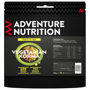 Adventure Nutrition Vegetarian Korma 600 Kcal (Single)-Tamworth Camping