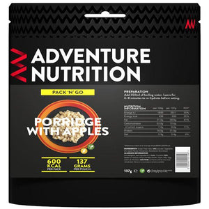 Adventure Nutrition Porridge with Apples, Gluten Free 600 Kcal (Single)-Tamworth Camping