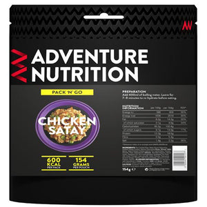 Adventure Nutrition Pack & Go Chicken Satay 600 Kcal (Single)-Tamworth Camping