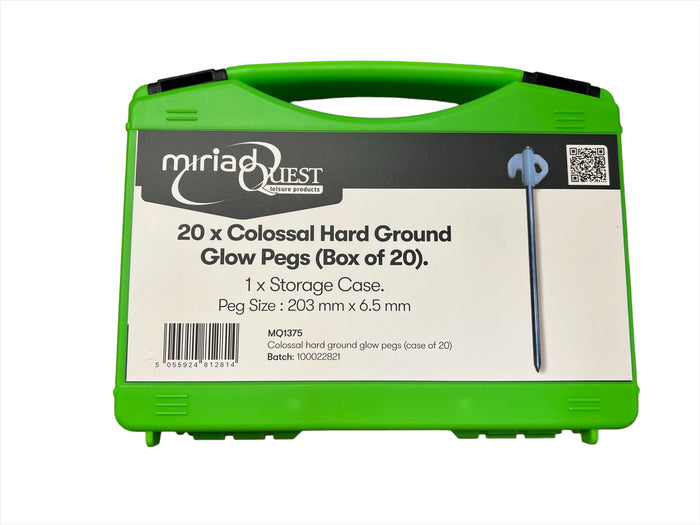 Miriad Quest 20x Colossal Hard Ground Glow Peg Box Set