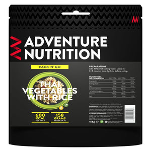 Adventure Nutrition Thai Vegetables & rice 600 Kcal (Single)-Tamworth Camping