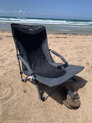 Vanilla Leisure Ocean Beach Chair Charcoal-Tamworth Camping