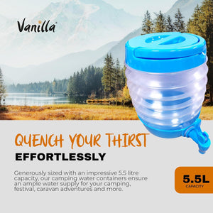 Cask 5.5L Collapsible Liquid Dispenser with Tap-Tamworth Camping