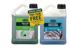 Fenwicks Waste Pipe & Tent Cleaner 1 Litre Plus Top & Tail 1L Combo