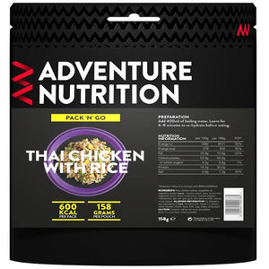 Adventure Nutrition Pack & Go Thai Chicken & Rice 600 Kcal (Single)-Tamworth Camping