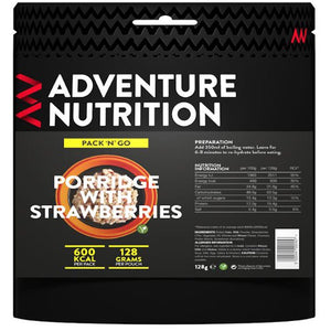 Adventure Nutrition Porridge & Strawberries 600 Kcal (Single)-Tamworth Camping