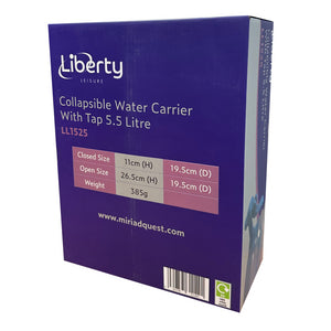 Liberty Leisure Collapsible Water Container with Tap 5.5 Litre-Tamworth Camping
