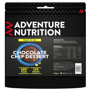 Adventure Nutrition Chocolate Chip Dessert 600 Kcal (Single)-Tamworth Camping