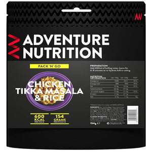 Adventure Nutrition Pack & Go Chicken Tikka Masala 600 Kcal (Single)-Tamworth Camping