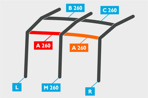 Replacement Air Poles for Kampa Dometic Rally Air 260 - All Season, Dual Pitch Roof-Tamworth Camping