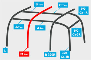 Replacement Air Poles for Kampa Dometic Rally AIR 390 Plus R/H - Sloped Roof-Tamworth Camping