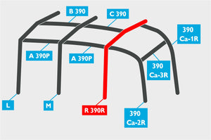 Replacement Air Poles for Kampa Dometic Rally AIR 390 Plus - R/H, Dual Pitch Roof-Tamworth Camping