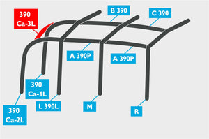 Replacement Air Poles for Kampa Dometic Rally AIR 390 Plus - L/H, Dual Pitch Roof-Tamworth Camping