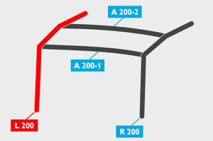 Replacement Air Poles for Kampa Dometic Rally AIR 200 - Pro, Dual Pitch Roof-Tamworth Camping