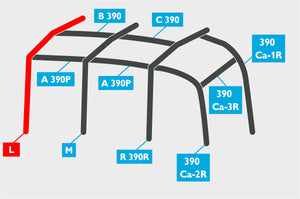 Replacement Air Poles for Kampa Dometic Rally AIR 390 Plus - R/H, Dual Pitch Roof-Tamworth Camping