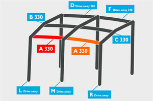 Replacement Air Poles for Kampa Dometic Rally Air 330DA - All Season, Dual Pitch Roof-Tamworth Camping