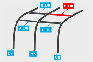 Replacement Air Poles for Kampa Dometic Motor Rally AIR 330S - Pro, Sloped Roof-Tamworth Camping