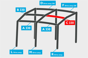 Replacement Air Poles for Kampa Dometic Motor Rally AIR 330DA - Pro, Dual Pitch Roof-Tamworth Camping