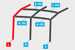 Replacement Air Poles for Kampa Dometic Rally AIR 390 - Pro, Dual Pitch Roof-Tamworth Camping