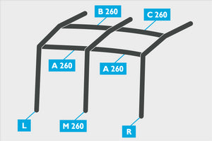 Replacement Air Poles for Kampa Dometic Rally AIR 260 - Pro, Dual Pitch Roof-Tamworth Camping