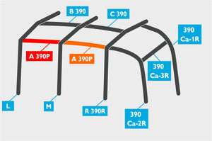 Replacement Air Poles for Kampa Dometic Rally AIR 390 Plus - R/H, Dual Pitch Roof-Tamworth Camping