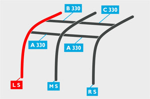 Replacement Air Poles for Kampa Dometic Motor Rally AIR 330S - Pro, Sloped Roof-Tamworth Camping