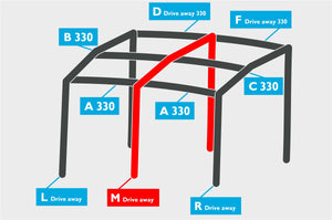 Replacement Air Poles for Kampa Dometic Rally Air 330DA - All Season, Dual Pitch Roof-Tamworth Camping