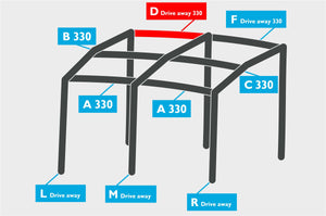 Replacement Air Poles for Kampa Dometic Motor Rally AIR 330DA - Pro, Dual Pitch Roof-Tamworth Camping