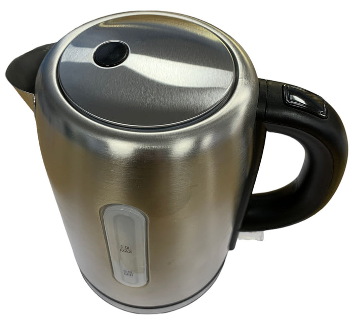 Vanilla Leisure 1 Litre Low Wattage Brushed Stainless Steel Cordless Kettle