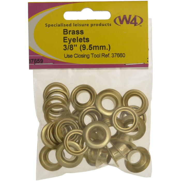 W4 Brass Eyelets 3/8" (9.5mm)