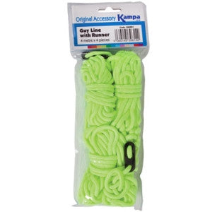 Kampa Green Guy Line with Runner 4 x 4 metres by Kampa Kampa Green Guy Line with Runner 4 x 4 metres by Kampa