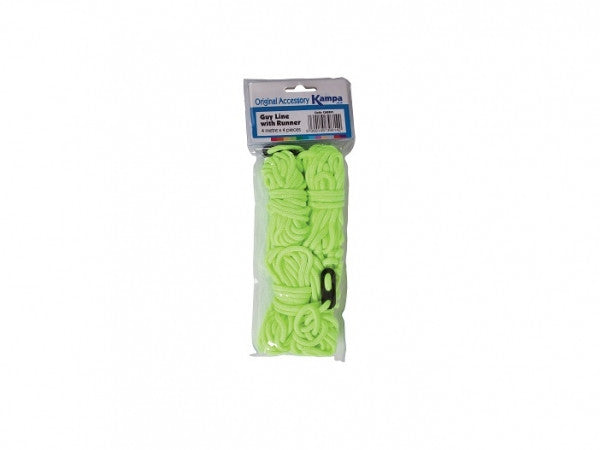 Kampa Guyline Set 4 metre x 4 pieces