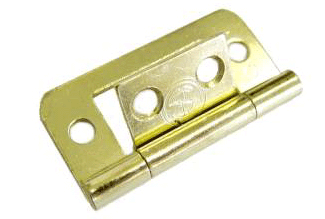 W4 1  _" Flush Hinge : Brass Finish