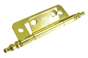 W4 Flush Hinge with Finials - Brass Finish-Tamworth Camping