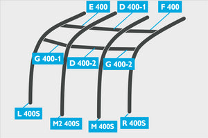 Replacement Air Poles for Kampa Dometic Motor Ace AIR 400S - Pro, Sloped Roof-Tamworth Camping