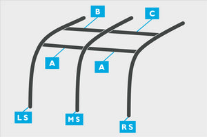 Replacement Air Poles for Kampa Dometic Motor Rally AIR 260S - Pro, Sloped Roof-Tamworth Camping