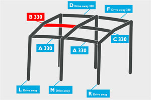 Replacement Air Poles for Kampa Dometic Motor Rally AIR 330DA - Pro, Dual Pitch Roof-Tamworth Camping