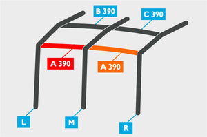 Replacement Air Poles for Kampa Dometic Rally AIR 390 - Pro, Dual Pitch Roof-Tamworth Camping