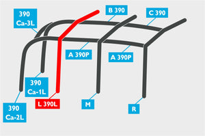 Replacement Air Poles for Kampa Dometic Rally AIR 390 Plus - L/H, Dual Pitch Roof-Tamworth Camping