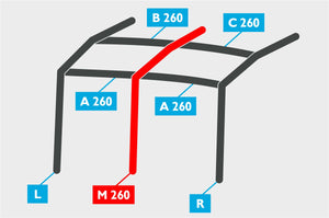 Replacement Air Poles for Kampa Dometic Rally AIR 260 - Pro, Dual Pitch Roof-Tamworth Camping